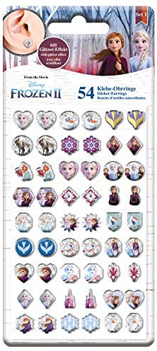 CRAZE - STICKER EARRINGS FROZEN 2 Adesivi Per Unghie E Set Orecchini Ragazza Frozen 2 Bambina, Stickers Bambini, Principesse Disney, Stiker Elsa, Anna, Olaf Per Bambine O Bimba, Multicolore, 1