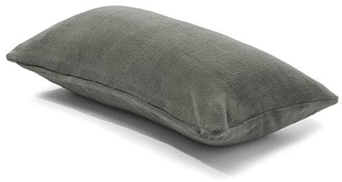 CelinaTex Xanio Dekokissen mit Innenkissen 40 x 80 cm grau Coral-Fleece Sofakissen Mikrofaser Kuschelkissen