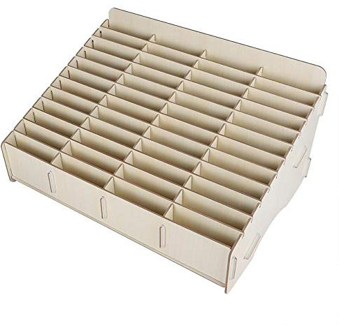 Handy-Aufbewahrung, 48 Zellen Dickes Design, Umweltschutz, Handy-Aufbewahrungsbox aus Holz, geeignet für die Aufbewahrung von Handys an öffentlichen Orten