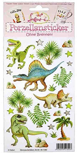 Porzellan-Sticker Dinosaurier // ohne Brennen