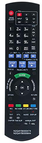 ALLIMITY N2QAYB000474 Remote Control Replace for Panasonic DVD Recorder DMR-EH545EG DMR-EH545EGK DMR-EH76EC DMR-EX72SEGK DMR-EX78EG DMR-EX83EB DMR-EZ49V DMR-EZ49VEB N2QAYB000464