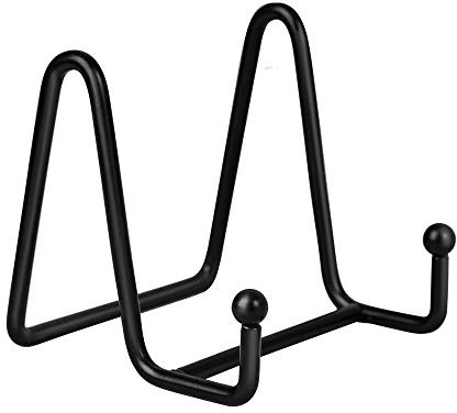 Artliving Plate Stands for Display - Iron Easel Stand Plate Holder Display Stand Picture Frame Stand for Pictures | Photo|Decorative Plate |Dish | Tabletop Art - 3 inch-Black