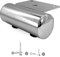 Lot de 4 pieds de meubles ronds en chrome brillant de 44 mm de hauteur, pieds en métal Ø 40 mm, pieds d'armoire, pieds de canapé, rehausseurs de lit, vis incluses