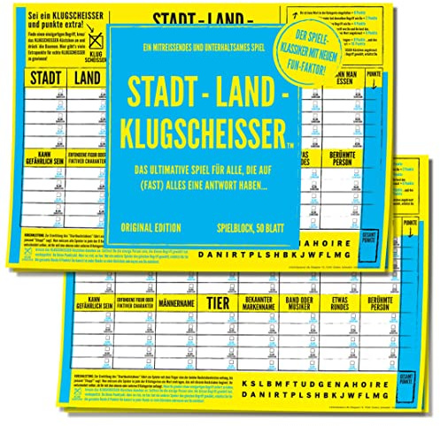 Kylskapspoesi - Spielblock – Klugscheisser, 22.6 cm x 32 cm x 0.7 cm