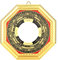 Tyenaza Chinesischer Bagua Spiegel, Klatschspiegel, Feng Shui Holzspiegel Traditioneller Glückverheißender Klatschspiegel Feng Shui Konvex(Convex)