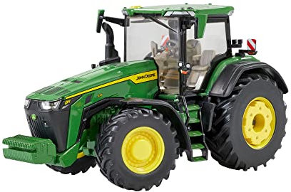 John Deere 8R 370 Traktor Replikat, John Deere Traktor Nachbau kompatibel mit Bauernhoftieren und -Spielzeug im Maßstab 1:32, geeignet für Sammler & Kinder ab 3 Jahren