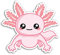 Axolotl Vinyl-Aufkleber, Drachenfisch, Kawaii, Eidechse, 10 cm, 2 Stück