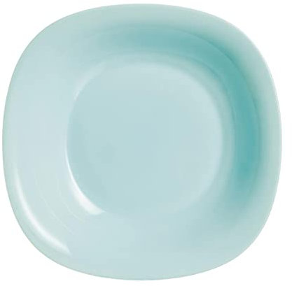 ARC 5919302 - Plato bonito de cristal, ópalo fondo, color turquesa, cuadrado, 21 cm, cristal