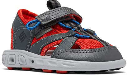 Columbia Youth Techsun Wave Sandales De Randonnée Et Trekking pour Mixte enfant, Gris (Dark Grey x Spicy), 38 EU