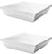 QWORK Fence Post Cap, 5 x 5, 2 Pack PVC Square Fence Post Top Cover, New England Pyramid Style, for Mailbox, Lamp Post, Deck, Dock, Piling Caps, White