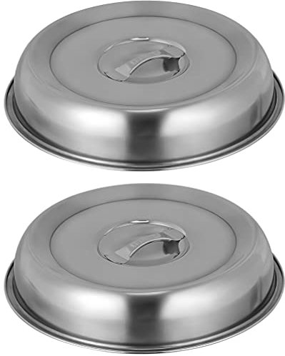 Housoutil Fliegenhaube 2 BBQ- -Heftabdeckung Kuppel Servierplatte Tellerabdeckungen Dampfdeckel für Grillplatte mit Flacher Oberseite Andere Grills 26 Cm Abdeckhauben Für Lebensmittel