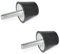 Ganter Normelemente GN 253-32-M8-30-55 ANSCHLAGPUFFER MIT SCHRAUBE, schwarz, Gewinde d2: M8x30