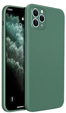ameego Premium Liquid Silicone Case Compatible with iPhone 14 ProMax, Soft Microfibre Lining, Shockproof Protective Cover, Wireless Charging Compatible (Green)