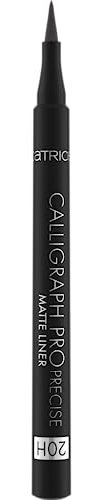 Catrice Calligraph Pro Precise 20H Matte Liner, Eyeliner, Nr. 010, Schwarz, langanhaltend, definierend, Expressergebnis, vegan, ohne Mikroplastikpartikel, ohne Parfüm, ohne Parabene, 1er Pack (1.1ml)