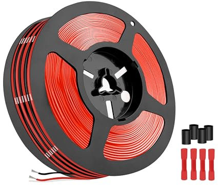 Câble Électrique en Silicone 16 AWG - THUN-CT 1,3 mm², 6M (3 mètres Noir 3 mètres Rouge) - Câble Souple en Cuivre Étamé, Conçu pour Véhicules, Voitures RC,Drones etc