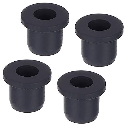 sourcing map 0.6 AD 0.28 ID (15x7mm) Schwarz Gummi Öse 4Stk Dichtung Schutz Kabel Ösen Flexibel für Kabel Rohre
