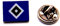 Hamburger SV Pin Raute - HSV Anstecker Logo
