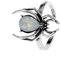 W WEILIRIAN Gothic Opal Spider Ring Spinnen Knöchel Ring Silber Spinne Stapel Ring Cooler Finger Ring Spider Open Ring Halloween Verstellbarer Ring Hip Hop Ring Schmuck für Frauen und Mädchen (Silber)
