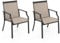 COSTWAY 2er Set Gartenstühle, Terrassenstühle mit breiter Sitzfläche & atmungsaktiver Sitzfläche, Balkonstühle, Outdoor-Stühle bis 150 kg belastbar, für Garten, Balkon, Poolbereich, Kaffee
