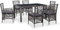 Chaduof 7-TLG. Garten-Essgruppe Poly Rattan Grau, Esstisch Mit Stühlen Set, Gartenmöbel Sitzgruppe, Balkon Möbel, Gartenlounge Set, Terrassenmöbel, Balkonmöbel Set - 45993