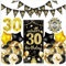 Deko 30 Geburtstag,30. Geburtstag Party Dekoration für Männer oder Frauen,30 Happy Birthday Banner(Schwarz und Gold )