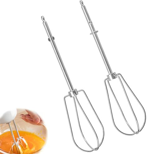 Roysmart 2 Stück Rührbesen für Handmixer, Ersatz Schneebesen zum Schlagen Rühreinheit, Handmixer Schneebesen Quirl Set rechts Links