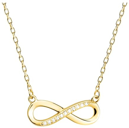 Sofia Milani - Damen Halskette 925 Silber - mit Zirkonia Steinen - Unendlich Infinity Anhänger