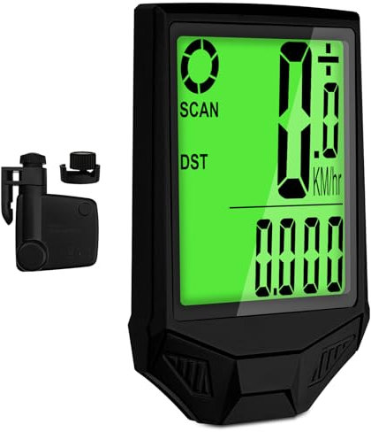 Greatzer Fahrradcomputer Kabellos 20 Funktionen IP66 Wasserdicht mit Hintergrundbeleuchtetem Display Fahrrad Tacho Wireless Bicycle Computer für Kinder und Erwachsene Tachometer Kilometerzähler