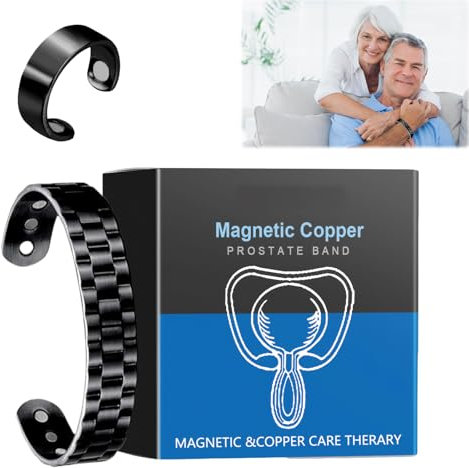 Magnetisches Kupfer-Prostata-Band,Prostata-Armband,Magnetarmband Herren,Magnetisches Kupfer-Prostata-Armband,Kupferarmband Herren,Verbessert Die Durchblutung,mit 1 Ring