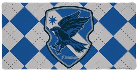 Harry Potter Ravenclaw Plaid Sigil Großes Gaming-Mauspad, Schreibtischunterlage mit genähten Kanten, rutschfeste Unterseite für Gamer, Zuhause und Büro, 31,5 x 15,7 cm