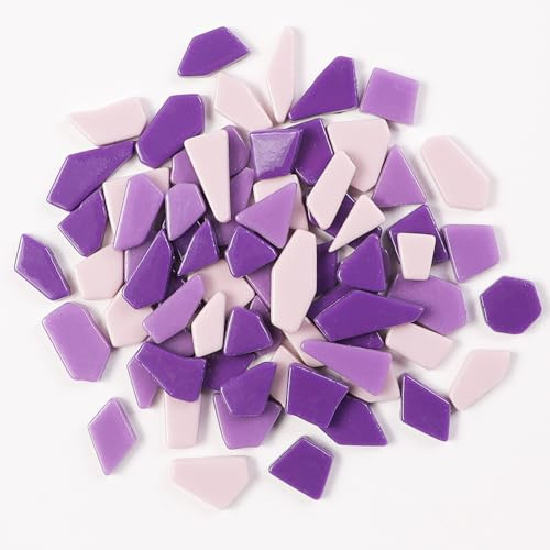 Unregelmäßige Mini-Mosaik-Glasfliesen für Bastelarbeiten, Großpackung Mosaikbedarf, zufällige kleine Größe von zerbrochenen recycelten Glasmosaikstücken für DIY-Mosaikherstellung (RB600)