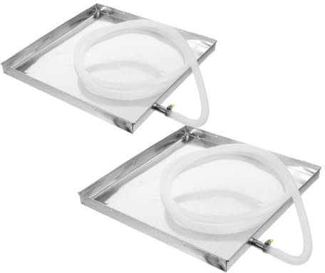 MAGICLULU 1 Set External Unit Water Tray Air Conditioner Drip Pan Portable Ac Drain Pan Portable Air Conditioners Air Conditioning Ac Drip Pan Stainless Steel Air Conditioner Water Tray