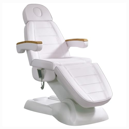 TT-YEC Lit De Massage Électrique Réglable, Lit De Spa De Beauté Relevable, Siège Chauffant, Dossier Et Repose-Jambes Réglables De 0 À 85 °, Chaise De Tatouage Multifonctionnelle