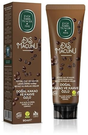 Natural Extract Zahnpasta, SLS, SLES, Fluorid, Zucker, Salz und Gluten frei (90 ml - 1 Stück, Kakao und Kaffee-Extrakt)