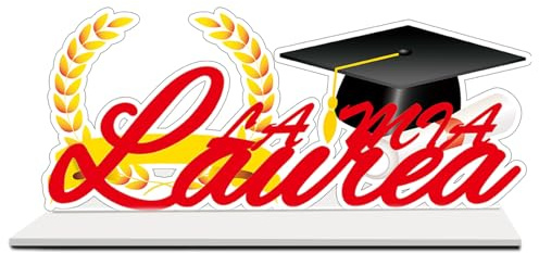 Scritta Laurea in Legno, Decorazioni Laurea per Centrotavola, Gadget Laurea per Tavola, Regalo Originale per Festa Di Laurea Uomo Donna Bomboniere Laurea Festa Di Laurea