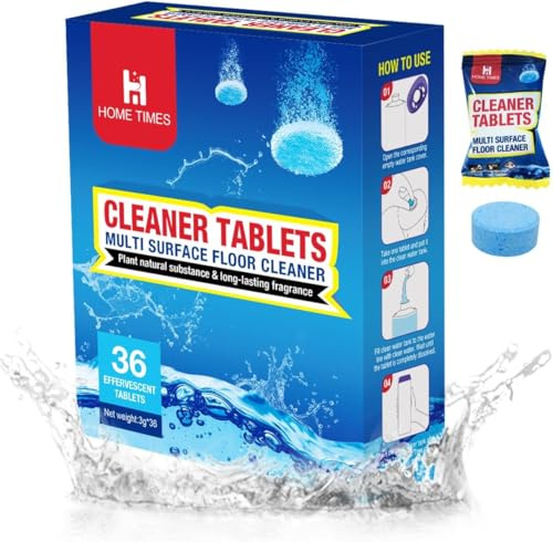 Hometimestore Boden Reinigungstabletten für Alle Bodenwischer, Bodenreiniger für Roborock Saros 10R/Qrevo Serie/Q7 Q5/ Ecovacs X9 Pro/Tineco S5/S6/S7 zur Tiefenreinigung, 36 Tabletten