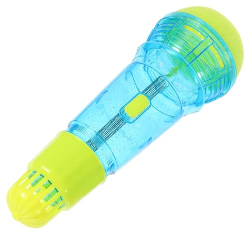Beaupretty Echo Microphone Toy for Kids Toddlers Wired Blue Plastic Party Prop Speech Practice Play Microphone for Boys and Girls