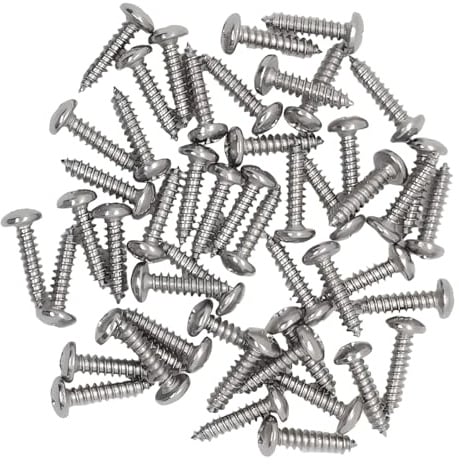 20mm Stainless Steel Screws M5, Self Tapping Round Pan Head Wood Screw, Hardware Fasteners, Pack of 50