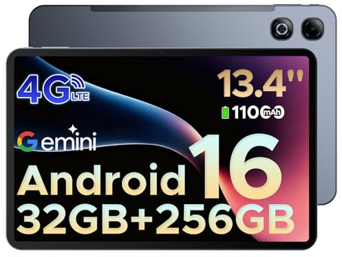 DOOGEE Tab G6 MAX Tableta 13 Pulgadas, Tablet Android 16, 11000 mAh, 32 GB RAM + 256 GB ROM/2 TB, Pantalla IPS de 90 Hz, Tablet Gaming con Procesador Octa-Core, 5G WiFi, Widevine L1, Face ID, OTG