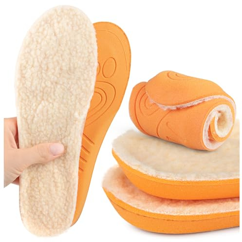 SULPO Thermo Einlegesohlen Winter Damen & Herren - Warme Einlagen Fleece - Plüsch-Oberseite Größe 41-42