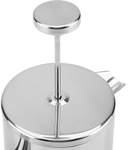 Keenso Cafetière à Presse Française, Théière à Double Paroi en Acier Inoxydable, Filtre de Précision pour les Amateurs de café de Cuisine à Domicile, Poignée Cool Touch (1000ML)