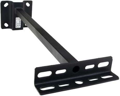 LUXULA Wandhalterung für LED Fluter 15x50cm Schwarz, Ausleger | Ausleger Wandarm für LED Strahler und Baustrahler, stabile Stahl-Halterung zur Wandmontage für Hof, Einfahrt und Garage