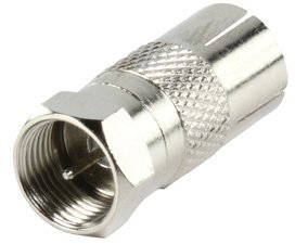 electrosmart Pack of 5 F Plug Male to Coax Socket Female Adaptor (Nickel)