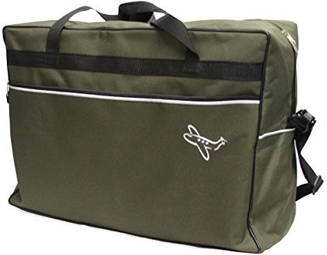 Aves-24 REISETASCHE 55 x 40 x 20 cm – Handgepäck Bordcase – Weiche Reisetasche mit Schultergurt, Trolley-Schlaufe & großem Hauptfach (Grün)