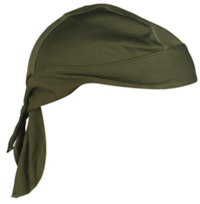 Pañuelo Cabeza Bufanda Sombrero Pirata Anti-Ultravioleta del Cierre De Lazo Ciclista Ciclismo (Verde del ejército)