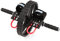 Sport-Thieme Bauchtrainer Roller Power AB Wheel Pro | Bauchmuskeltrainer/AB Roller mit Handgriffen u. Pedalen | Bis 100 kg belastbar | Gummi, Metall, Polypropylen | 30,5 x 50 cm | Schwarz-Rot