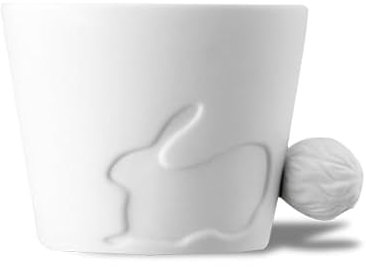 Tasse lapin avec une poignet en queue d'animal mug céramique