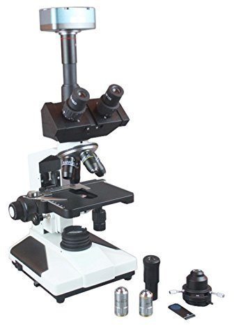 Radical Professional Quality Trinocular Research Phase Contrast LED Microscope W 3Mp Computer Usb Camera
