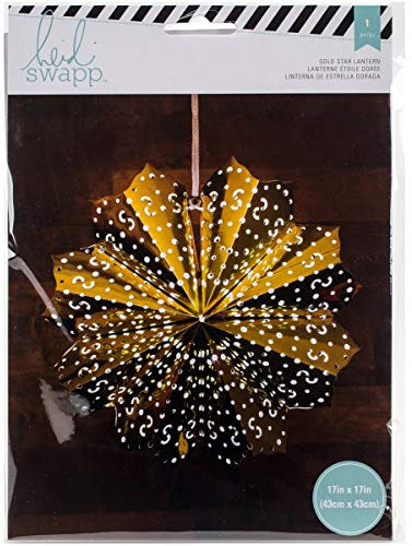 American Crafts Heidi Swapp 10268595 Schablone zum Laufmatte Star Papier Laterne 43 cm Gold Folie, Acryl, Mehrfarbig