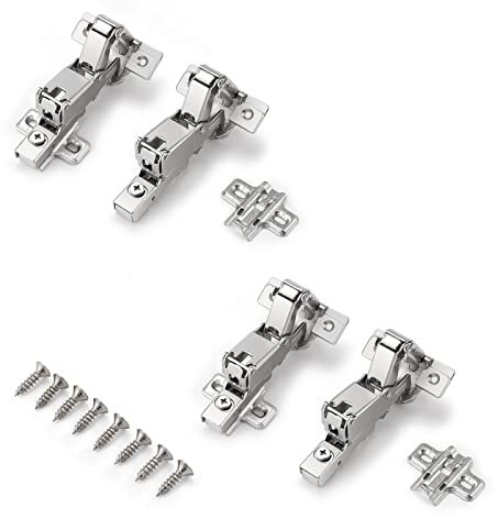 Probrico 165 Degree Full Overlay Hinges - Kitchen Cabinet Folding Hinges With Soft Close, 2 Pair